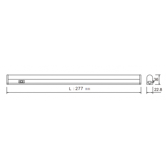 4W LED STRIPLIGHT 277MM