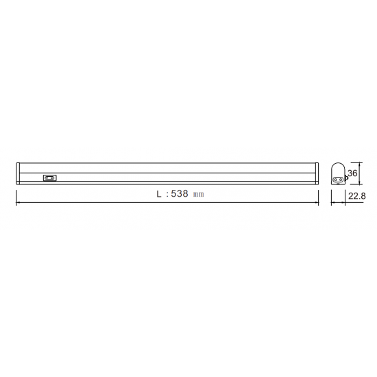 9W LED STRIPLIGHT 538MM