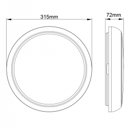 15W SLIM ROUND BULKHEAD