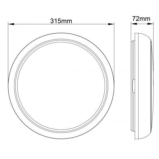 15W SLIM ROUND BULKHEAD