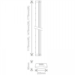 KENNETT 4FT TWIN INT BATTEN