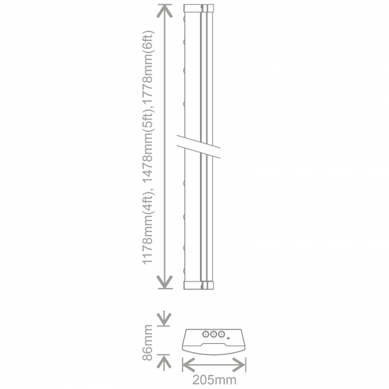 KENNETT 4FT TWIN INT BATTEN
