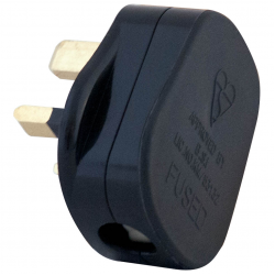 13A PLUG TOP BLACK