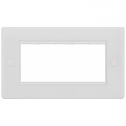 2G 4 MODULE FACE PLATE WHITE