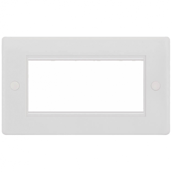 2G 4 MODULE FACE PLATE WHITE
