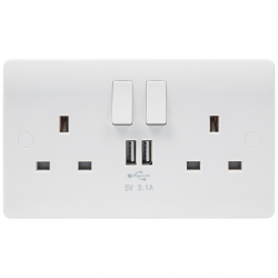 13A 2G SWITCHED SOCKET 2XUSB