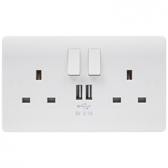 13A 2G SWITCHED SOCKET 2XUSB