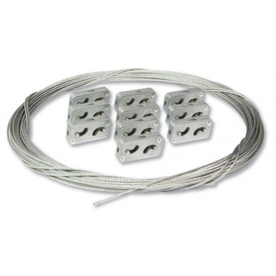 2MM CATENARY WIRE KIT 15M / 10 GRIPS