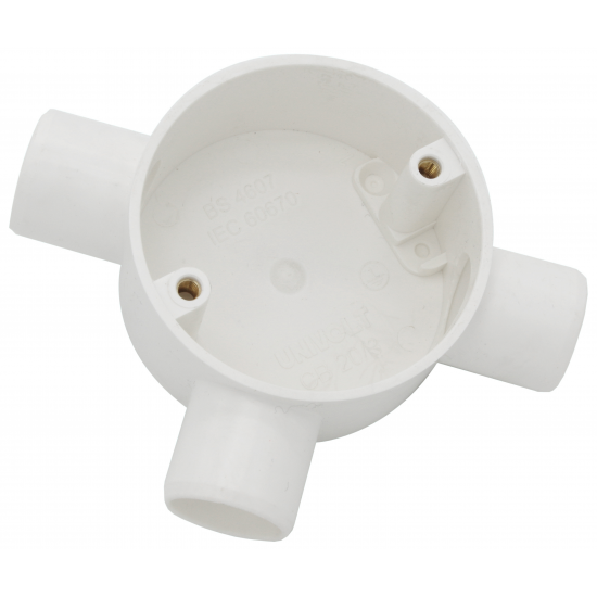 20MM TEE BOX WHITE