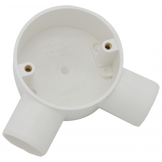 20MM ANGLE BOX  WHITE
