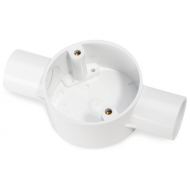 25MM THROUGH BOX WHITE