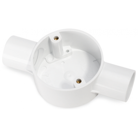 25MM THROUGH BOX WHITE