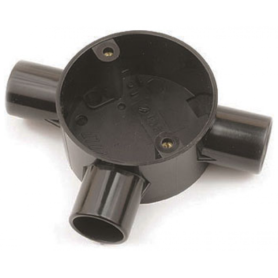 25MM TEE BOX BLACK