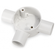 25MM TEE BOX WHITE