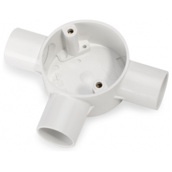 25MM TEE BOX WHITE