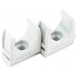25MM CONDUIT CLIP WHITE