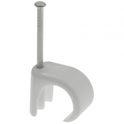 3.5MM ROUND CABLE CLIP WHI