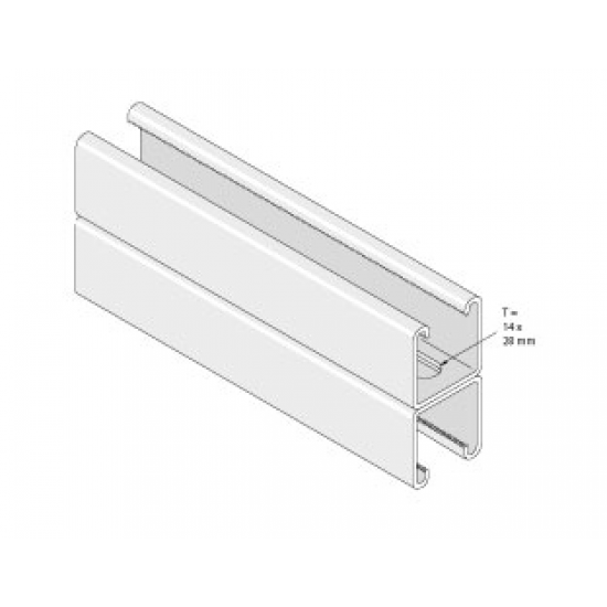 41X41 2.5MM BACK TO BACK STRUT SLOTTED