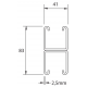 41X41 2.5MM BACK TO BACK STRUT SLOTTED