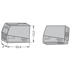 2 CON LIGHTING CONNECTOR 2.5MM 24A