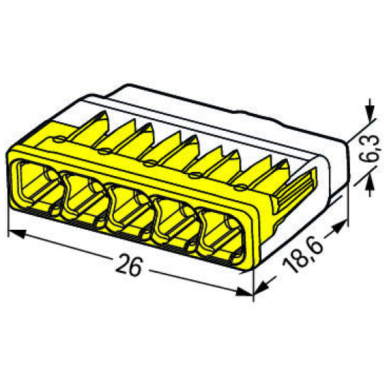 5 CON PUSH WIRE 4MM 32A