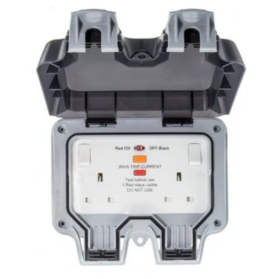 WEATHERPROOF TWIN SOCKET RCD